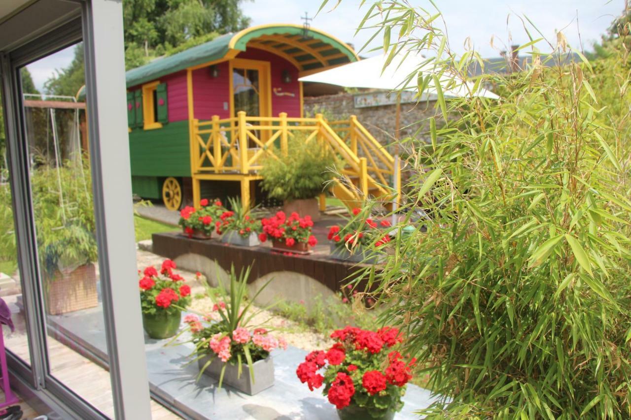 Roulotte La Dominique Bed & Breakfast Romery  ภายนอก รูปภาพ